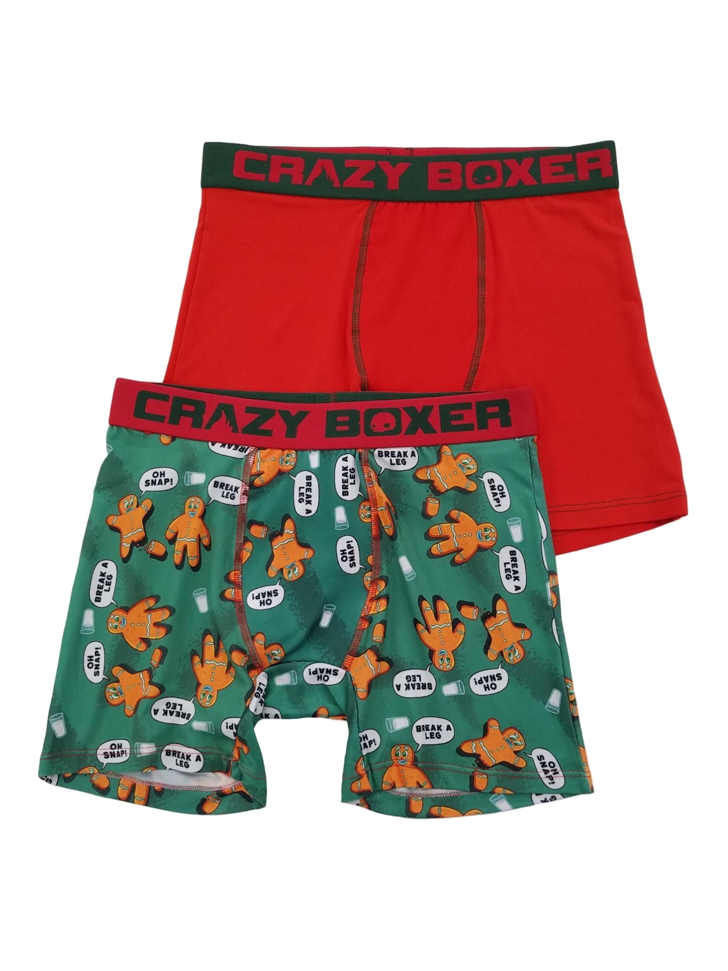 Mens 2-Pack Boxer Briefs Polyester Underwear Trunk Underwear with Birds with Flowers Design 