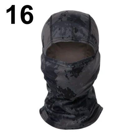 Camouflage Balaclava Full Face Mask Ski Bike Cycling Hunting Head Cover Scarf Cap Balaclava Men 16 Speckle Black