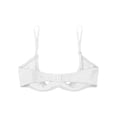 thumbnail image 4 of iiniim Women's Underwire Shelf Bra Sparkle Rhinestone Push Up Padded Balconette Bra Tops White XL, 4 of 4