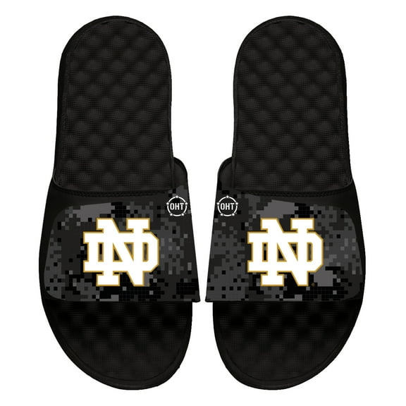 Unisex ISlide Black Notre Dame Fighting Irish Digi Camo Slide Sandals