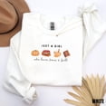 thumbnail image 4 of Yoofine Adult Just a Girl Who Loves Jesus and Fall Christian Sweatshirt, 4 of 7