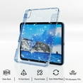 thumbnail image 6 of Aoub Case for iPad (A16) 11th Generation 11 inch 2025, iPad 10th Generation 10.9 Inch 2022 with Pencil Holder, Starlight Cover with Clear Hard Back Shell, Auto Wake/Sleep, Blue, 6 of 9