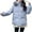 Blue, variant on Fanxing Womens Lightweight Puffer Jacket, Winter Coats for Women Warm Quilted Bubble Padded Hood Coat with Faux Fur Collar Overcoats
