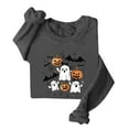 thumbnail image 2 of Karight Cute Ghost Sweatshirts for Women Crewneck Long Sleeve Party Tops Pullover, 2 of 3