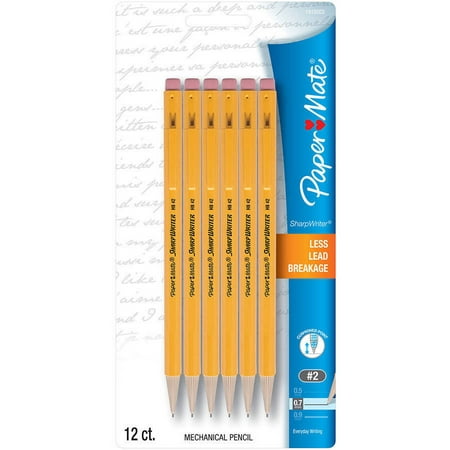 Paper Mate Sharpwriter Mechanical Pencils, Yellow,