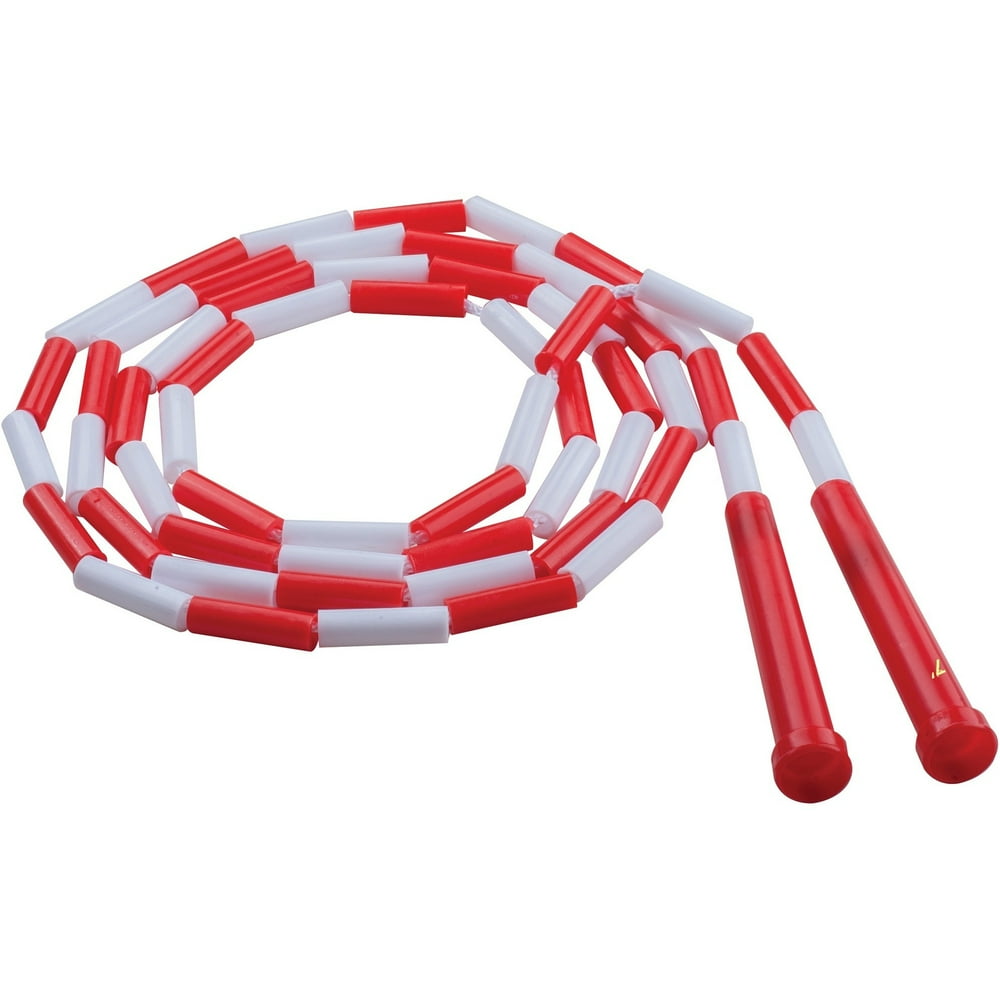 Champion Sports 7 FT Plastic Segmented Jump Rope, Red, White Walmart