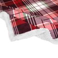thumbnail image 4 of PAVILIA Christmas Plaid Blanket | Sherpa Fleece Flannel Throw Blanket | Christmas Plaid Warm Plush Microfiber Blanket for Couch Sofa | 60x80 Inches, 4 of 7