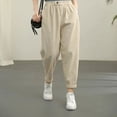 thumbnail image 5 of Pantalones de pierna ancha de verano, pantalones ajustados con drapeado, pantalones casuales holgados con hebilla de talla grande para primavera y otoño para niños, 5 of 5