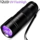 thumbnail image 2 of Rewera Violet 12LED UV Linterna Ultravioleta 395 Lámpara de Detección de Dinero Detección de Agente Fluorescente, 2 of 5