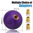 thumbnail image 3 of Round Ball Shift Knob Universal Marble Style Gear Shift Knob 5 6 Speed for Manual Automatic Vehicles with Adapters (Purple), 3 of 7