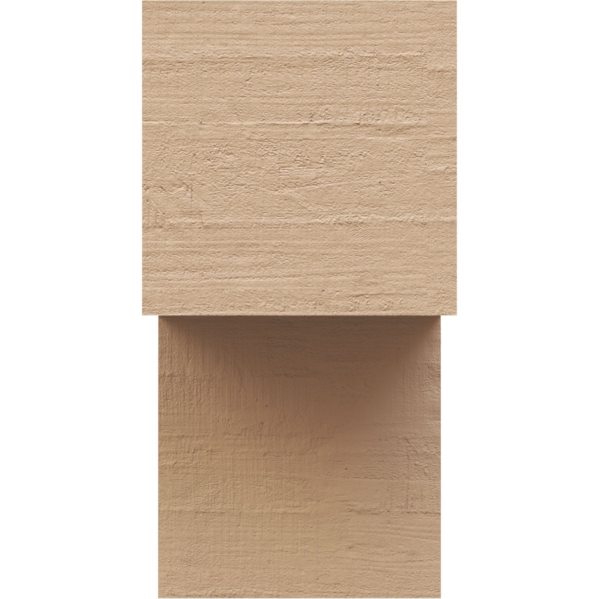 4"W x 4"D x 8"H Wide Chapel Hill Rough Cedar Woodgrain TimberThane Corbel, Primed Tan