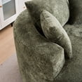 thumbnail image 2 of Modular Corduroy Sofa, No Assembly Required Cloud Recliner with Cylindrical Back Pillow, Soft Fluffy Upholstered Single Sofa, One-Piece Combination Couch for Living Room Bedroom, 2 of 5