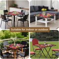 thumbnail image 5 of Floral Square Tablecloth with Elastic Edge, Durable Waterproof Polyester Cover Perfect for 36x36 Inch Tables, Reusable and Durable for Daily Use, 5 of 6