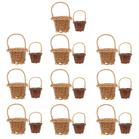 

TOYMYTOY 20pcs Decorative Mini Flower Baskets Toys Mini Baskets Woven Mini Baskets