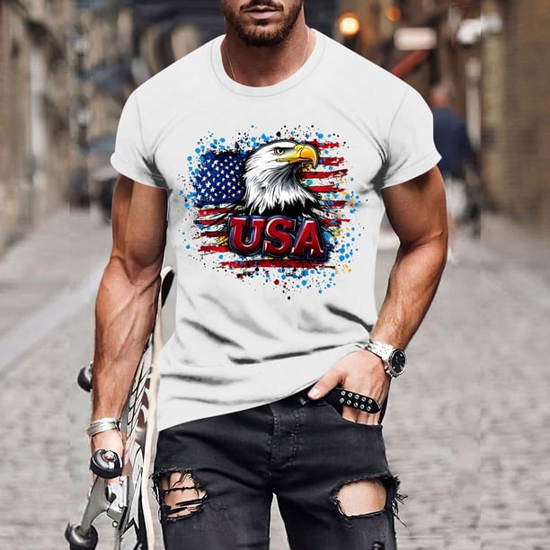 Tops para hombre, blusas y camisas de manga corta con cuello redondo para hombre, jersey informal de moda con estampado de cuello redondo para hombre, pantalones cortos deportivos para fitness, blusa