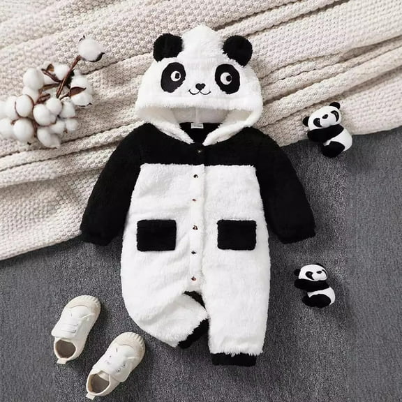 Baby Animal Baby Boy Girl Jumpsuit Toddler Baby Hoodie Romper Cute Long Sleeve Bodysuit Christmas Halloween for 3-6 Months