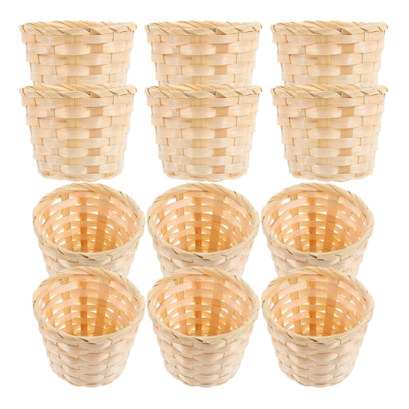 GETAJGHSD 12pcs Woven Storage Baskets Household Organizers For Desktop Sundries Versatile And Home