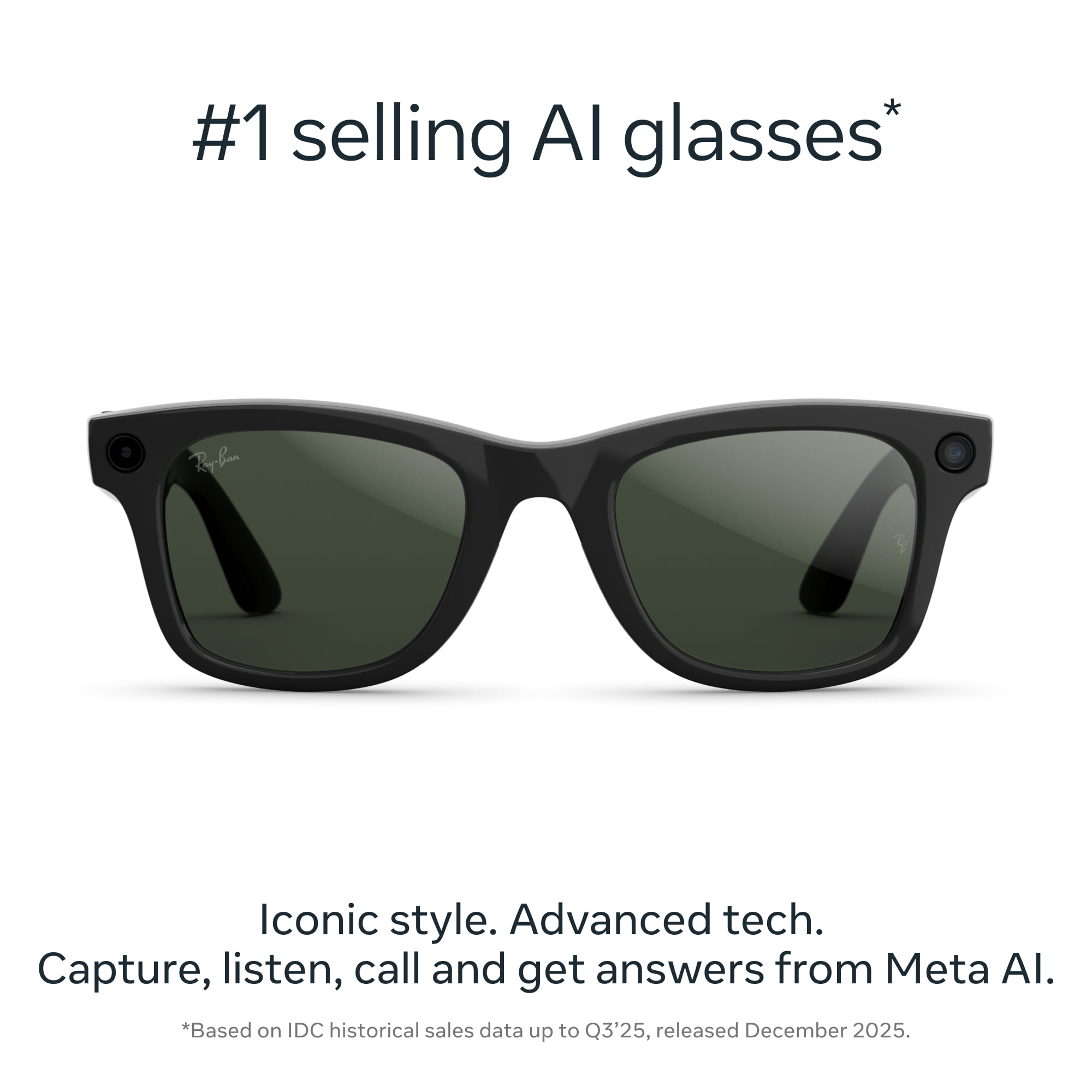 Ray-Ban | Meta Wayfarer (Gen 2) - Shiny Black, Costa Rica | Ubuy