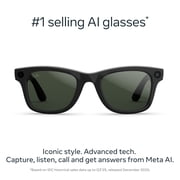 Ray-Ban Meta (Gen 2), Wayfarer, Shiny Black, Transitions® Graphite Green Lenses | Smart AI Glasses