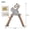 A, variant on Handheld Grommet Hole Punch Pliers Tool Kit, Manual Eyelet Hand Press Punch Machine with 6mm & 10mm Plated Stainless Steel Silver Grommets,B,10.5mm