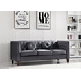 thumbnail image 2 of Uspridefurniture Fancher Kittleson Velvet Classic Chesterfield Sofa, Gray, 2 of 5