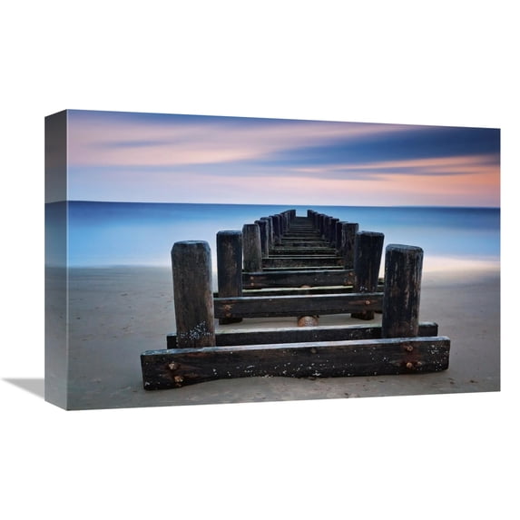 Global Gallery's 'Coney Island Pier' By Katherine Gendreau Stretched Canvas Wall Art