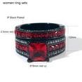 thumbnail image 2 of Ringheart Couple Rings Matching Rings 1.5ct Red CZ Womens Wedding Ring Sets Wedding Bands, 2 of 7
