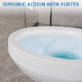 thumbnail image 6 of Two-Piece Elongated Toilet 21" Extra Tall Height, 12" Rough-In, Powerful 1.28 GPF Siphonic Flush, Quiet Soft Close Seat, Comfort Height Bathroom Toilet for Elderly, Adults & Mobility Support, White, 6 of 6