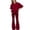 Wine, variant on OGLCCG Teens Girls 2 Piece Summer Outfits Short Sleeve Oversized T-Shirt and Flare Pants Set Loose Fit Casaul Clothing Set 8-13 Years