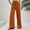 Orange, variant on Endives Women's Wide Leg Pants Textured Elastic High Waisted Solid Color Flared Elegant Casual Pants Dark Blue