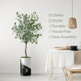 thumbnail image 3 of Artificial Tree in Contemporary Planter, Fake Eucalyptus Silk Tree for Indoor and Outdoor Home Decoration - 57" Overall Tall (Plant Pot Plus Tree), 3 of 5