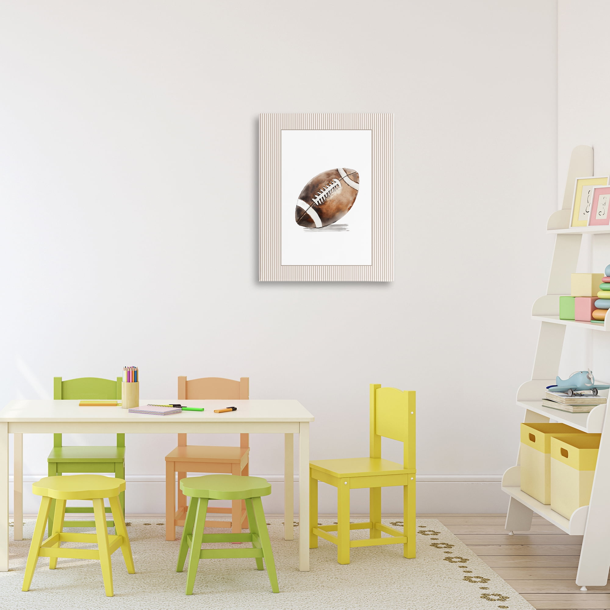 Stupell Industries Vintage Sports Football Canvas Wall Art, design by Christine Simpson Art