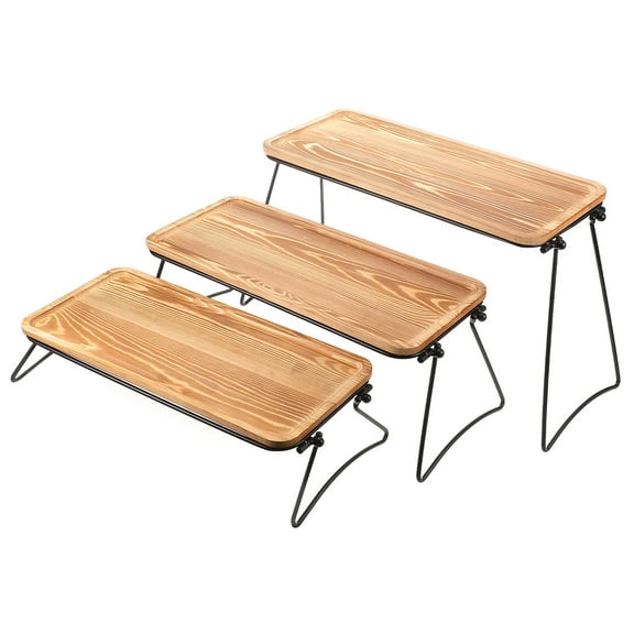 DEEPCRAFF 1 Set Smores Tray with Rack for Home Use in Rectangular Shape and Coffee Color