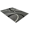 thumbnail image 3 of Allstar 8x10 Modern Accent Rug in Grey with White Abstract Overlapping Curve design (7' 6" x 10' 5"), 3 of 3