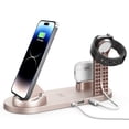 thumbnail image 6 of Wanyng 6 in 1 Wireless Charging Station 15W Fast Charging Stand for iPhone, Watch, Pods, Androids, Apple Charger Stand for Multiple Devices Rose Gold, 6 of 7