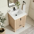 thumbnail image 5 of Shenzhen 24" Single Bath Vanity in Aged Natural Oak with Composite Stone Top, 5 of 12