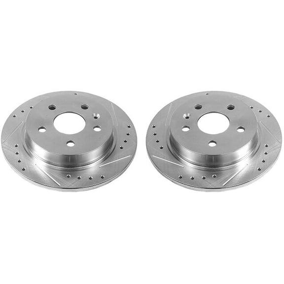 Rear Brake Rotor Set - Compatible with 2013 - 2015 Chevy Malibu 2014