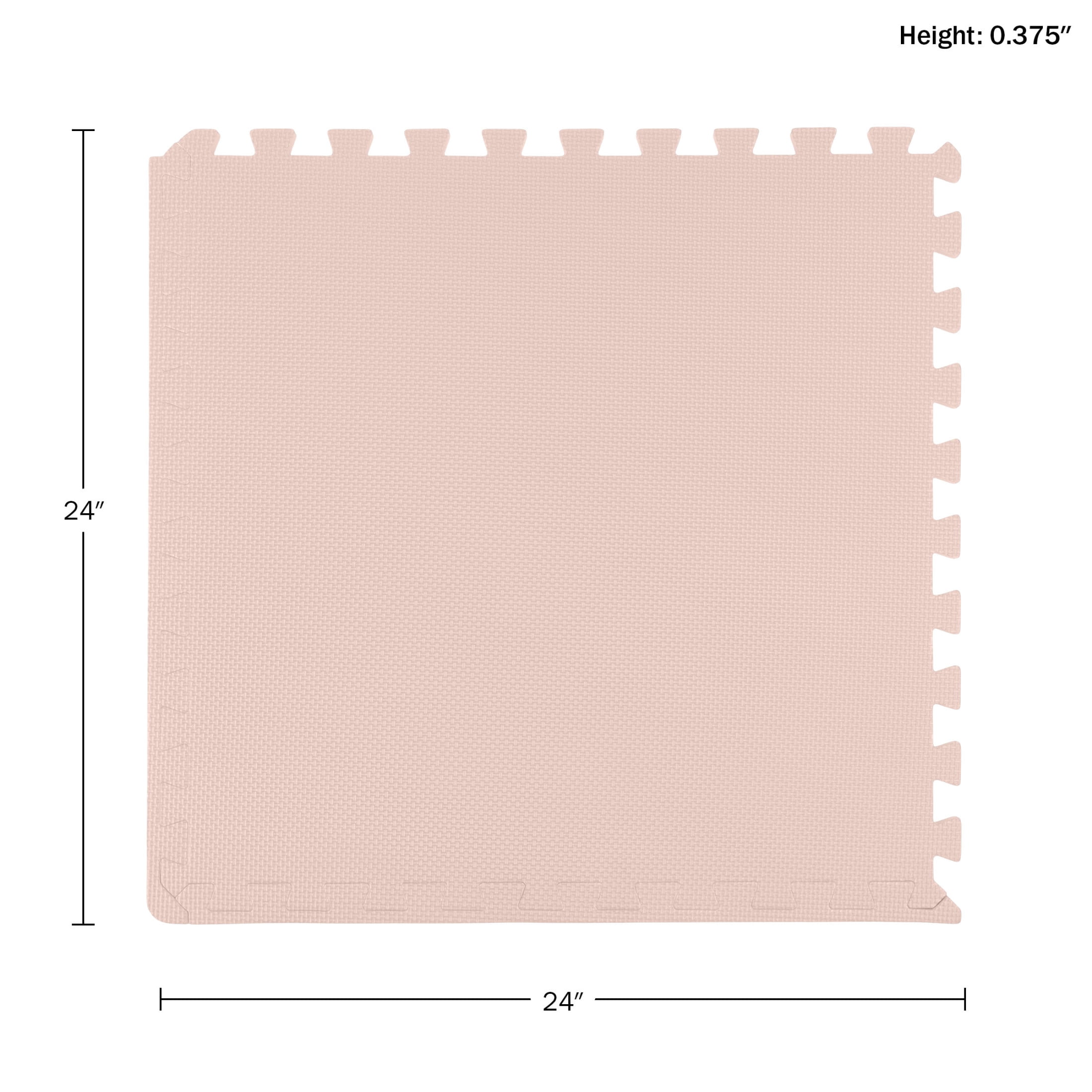 Stalwart 96sqft Foam Floor Tiles - Soft Nontoxic Baby Play Mat, Pink