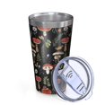 thumbnail image 2 of 16oz Tumblers Red Mushroom Snail Black Pattern Stainless Steel Vacuum Insulated Double Wall Travel Tumbler Cups Mug with Lid and Straw,Cleaning Brush for Coffee,Tea, 2 of 4