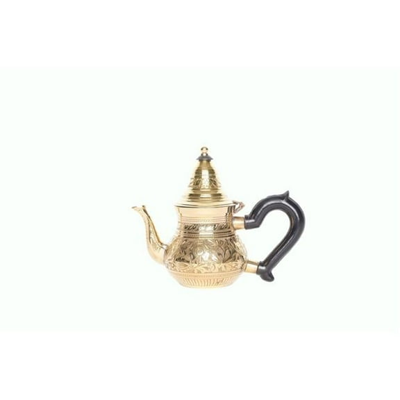 Wally Decor 6743-04 N Hand Engraved Moroccan Teapot with Rubber Handle