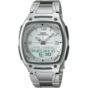 Casio Men's Stainless Steel Analog-Digital Sport Watch, White Dial AW81D-7AV