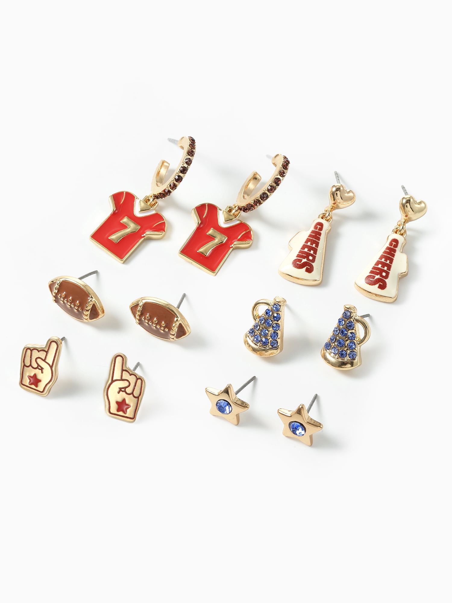Packed Party Stadium Spirit 6-Piece Earring Set