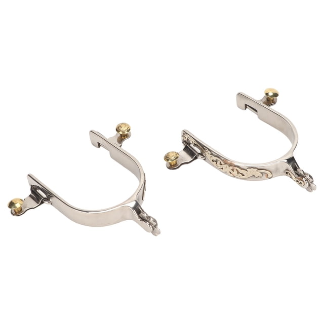 Espuelas Para Botas De Caballo, Espuela Occidental Decorativa Portátil De Acero Inoxidable, 1 Par De Alta Dureza Con Engranaje Giratorio Para Equitación