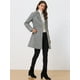 thumbnail image 2 of Abrigos largos de invierno con solapa con muesca y un solo pecho para mujer Gris Claro S, 2 of 6