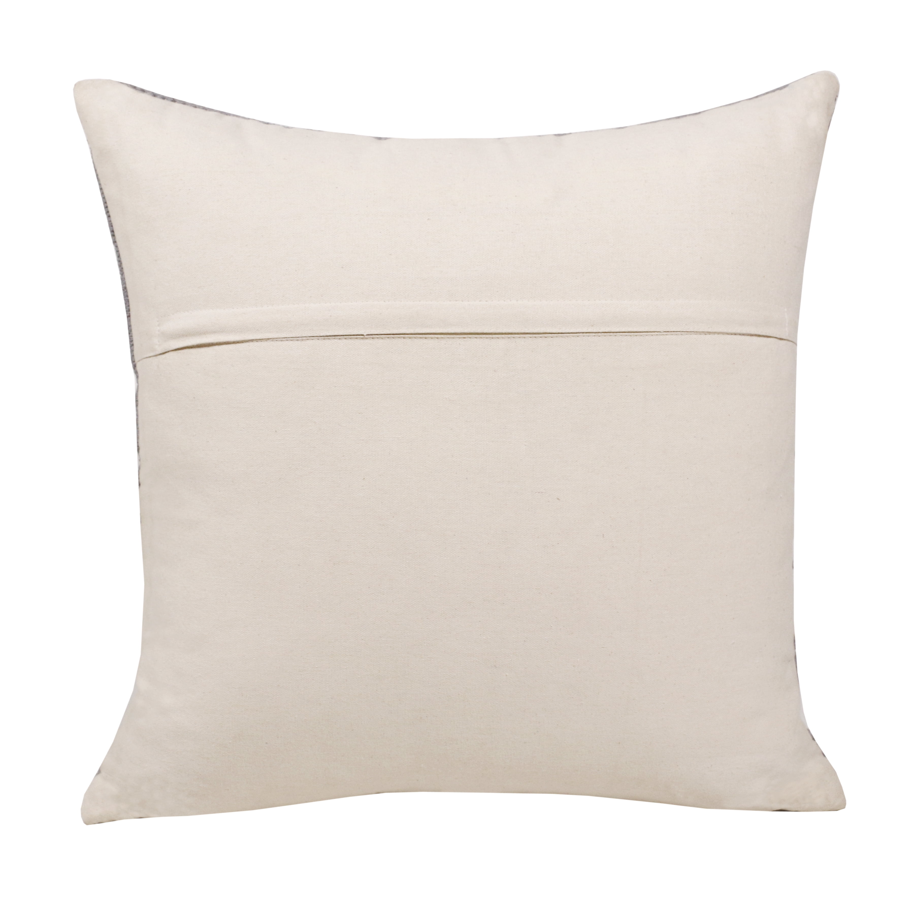 Harlow Hill Gray/White/Yellow Striped Contemporary Cotton Throw Pillow Cover, 20" x 20"