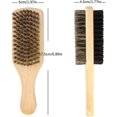 thumbnail image 2 of Soft Hair Brush Beard Styling Brush Double Sided Bristle Hairbrush Wood Handle Hair Scrub Shaving Comb Mustache Brushs For Men Facial1pcs), 2 of 5