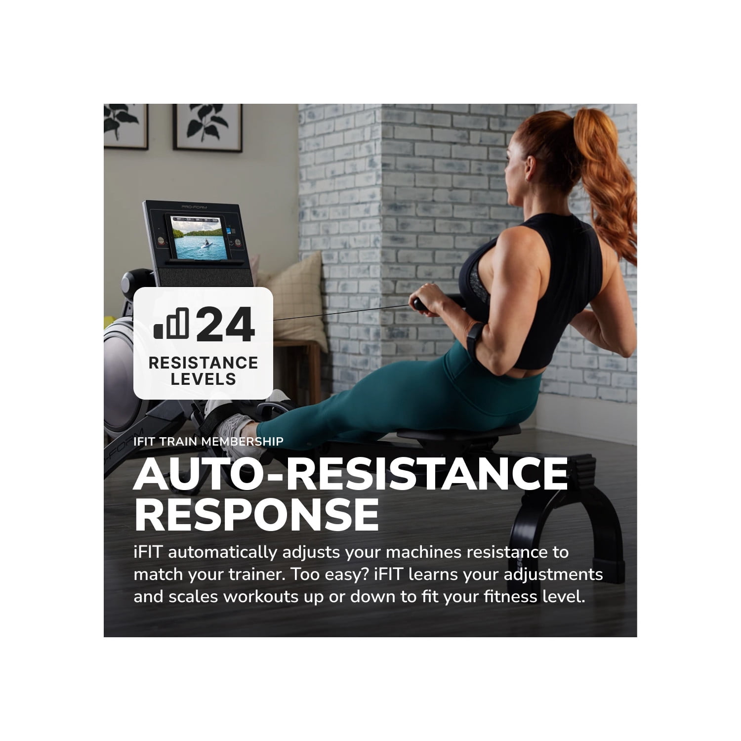 ProForm 750R Rower: Compact Smart Rowing Machine with 24 Resistance Levels, SpaceSaver Design, 5” Display, and 1-month iFIT Train Membership Included* for Interactive Workouts, Streaming & More