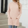 thumbnail image 4 of Towmus Women's Fall Sweatshirts Tunic Tops for Women Womens Turtleneck Oversized Long Sweater Dress Green Sweater, 4 of 6