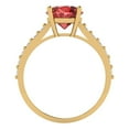 thumbnail image 4 of Clara Pucci 14K Yellow Gold 2.3ct Garnet Solitaire with Accents Ring, 4 of 8