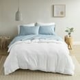thumbnail image 2 of Comfort Classics 200 Thread Count Relaxed Cotton Percale Sheet Set, Teal, Cal King, 2 of 9
